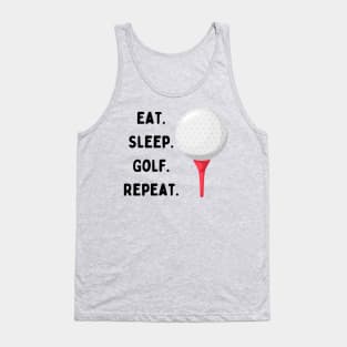 Eat. Sleep. Golf. Repeat. Tank Top